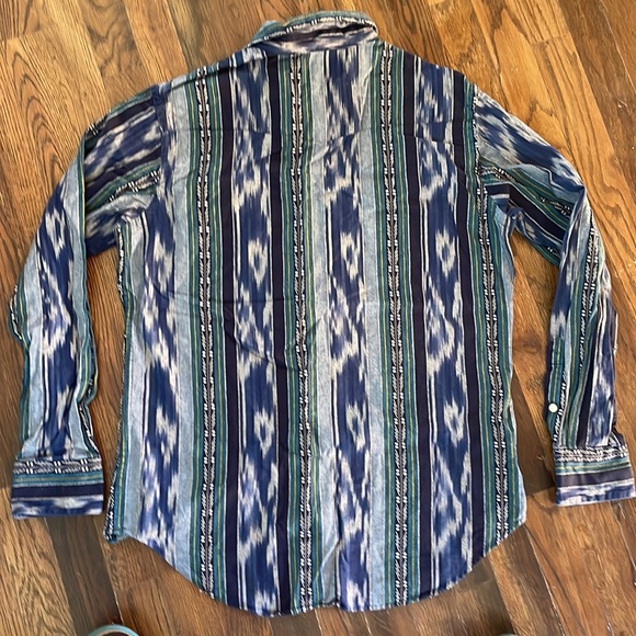 Vintage Western Bohemian Mens Polo by Ralph Lauren -Medium - Picture 4 of 4